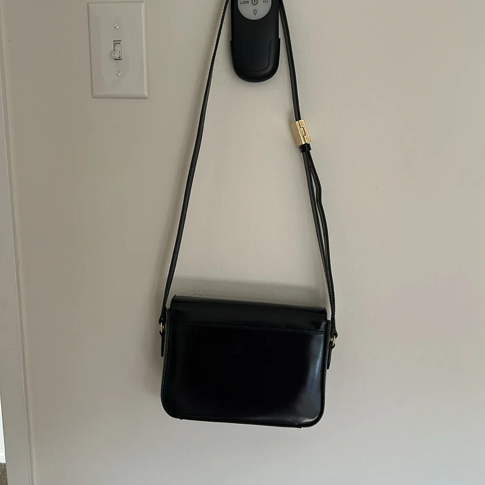 J. Crew Edie crossbody bag in Italian leather Black